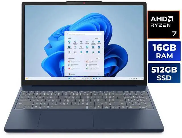 Main image of Lenovo IdeaPad Slim 3 15.3" AMD Ryzen 7 8840HS Laptop 16GB Memory 512 GB SSD AMD Radeon 780M Windows 11 Home 83KA003DUS