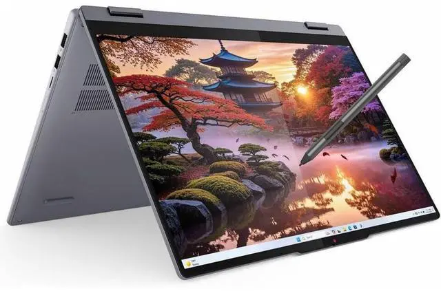 Alt view image 4 of 10 - Lenovo IdeaPad 5 AMD Ryzen AI 5 340 16GB Memory 1 TB NVMe SSD AMD Radeon 840M 16.0" Touch Screen 1920 x 1200 Convertible 2-in-1 Laptop 83KU001QUS