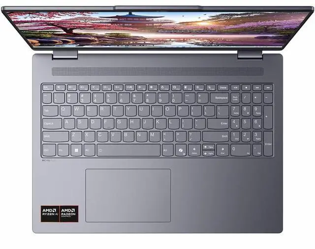 Alt view image 10 of 10 - Lenovo IdeaPad 5 AMD Ryzen AI 5 340 16GB Memory 1 TB NVMe SSD AMD Radeon 840M 16.0" Touch Screen 1920 x 1200 Convertible 2-in-1 Laptop 83KU001QUS