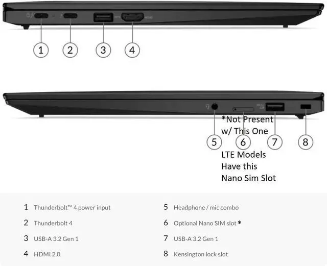 Alt view image 2 of 5 - Lenovo Thinkpad X1 Carbon Gen 9 Laptop Intel Core i7-1185G7 16GB Memory 512 GB SSD 14.0" Windows 11 Pro