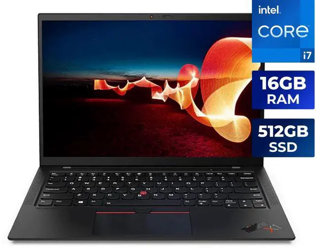 Main image of Lenovo Thinkpad X1 Carbon Gen 9 Laptop Intel Core i7-1185G7 16GB Memory 512 GB SSD 14.0" Windows 11 Pro