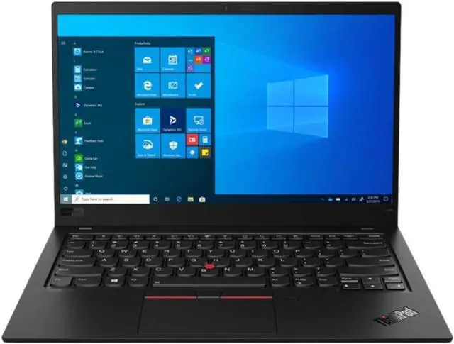 Main image of Lenovo ThinkPad X1 Carbon Gen 8 14" Touchscreen Laptop, i7-10610U 16GB Intel UHD Graphics 256GB SSD Windows 11 Pro Black