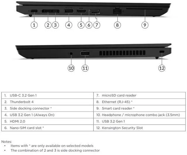 Alt view image 6 of 6 - Lenovo ThinkPad L14 Gen 2 Laptop Intel Core i7-1165G7 16GB Memory 512GB PCIe SSD 14.0" FHD Windows 11 Pro