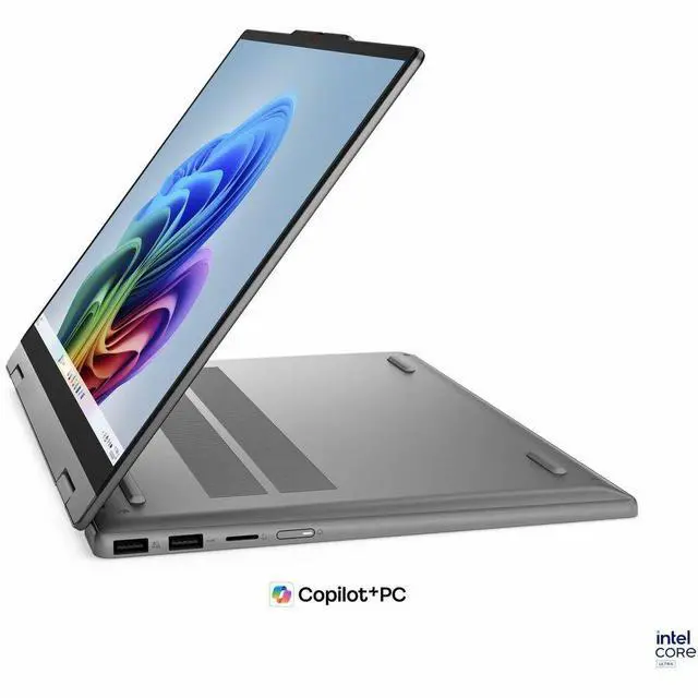 Alt view image 3 of 5 - Lenovo IdeaPad 5 14IPH11 83UG0008US 14" Touchscreen Convertible Copilot+ PC Notebook - Intel Core Ultra 5 322 - 16 GB - 1 TB SSD - Windows 11 Home - Webcam - Wi-Fi 7