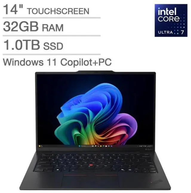 Main image of Lenovo ThinkPad X1 Carbon G13 Aura Edition Laptop Intel Core Ultra 7 258V 32GB Memory 1TB SSD 14.0" Touchscreen Windows 11 Pro (21NTS41J00)