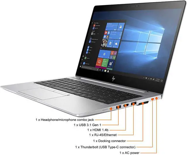 Alt view image 3 of 4 - HP EliteBook 840 G5 Laptop Intel Core i5 8th Gen 8350U (1.70GHz) 16GB Memory 256 GB SSD Intel UHD Graphics 620 14.0" Windows 10 Pro