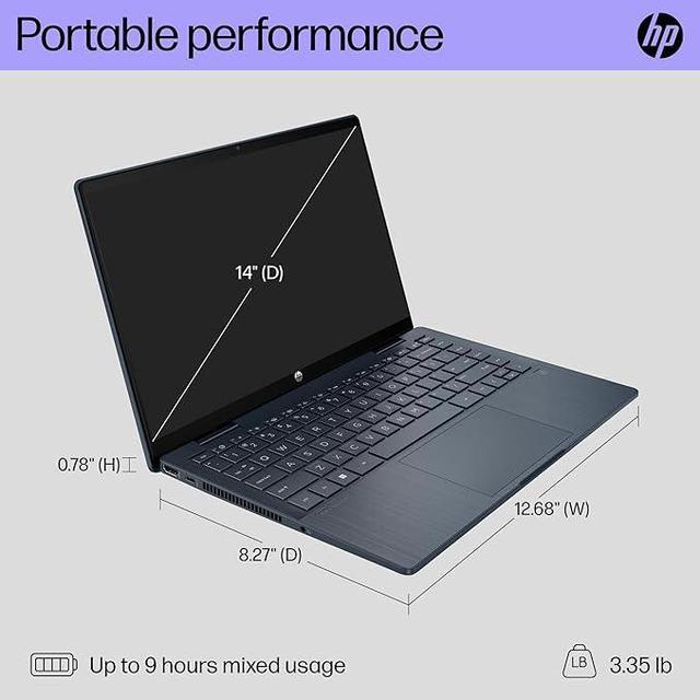 Alt view image 2 of 2 - HP Pavilion x360 14.0" Touchscreen Laptop i3-1315U 8GB RAM 256 GB SSD Windows 11 Home 14-ek1010nr
