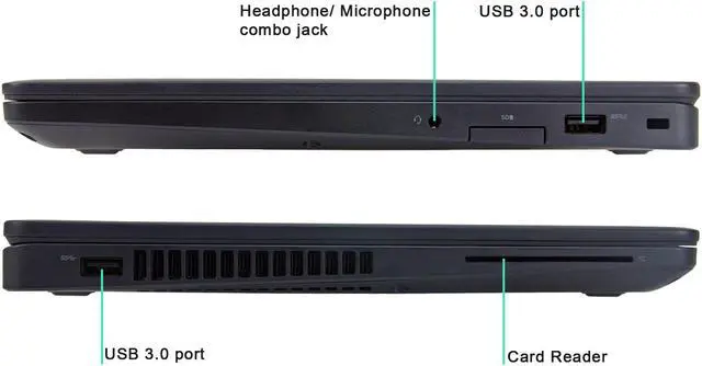 Alt view image 2 of 3 - DELL Grade B Laptop Intel Core i5-6200U 8GB Memory 256 GB SSD 14.0" Non-Touch Screen Windows 10 Pro E5470