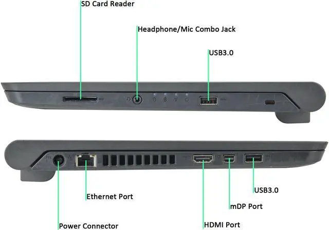 Alt view image 2 of 3 - DELL Grade A Laptop Intel Core i3-4005U 8GB Memory 128 GB SSD 13.3" Non-Touch Screen Windows 10 Pro 3340