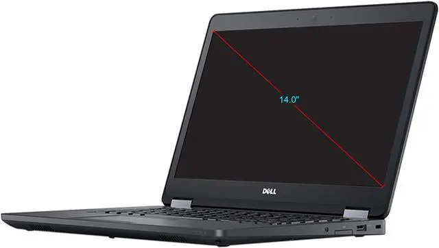Alt view image 2 of 2 - DELL B Grade Laptop Intel Core i7-6600U 8GB Memory 256 GB SSD 14.0" Non-Touch Screen Windows 10 Pro 64-bit E5470