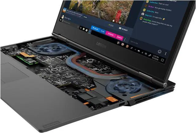 Alt view image 8 of 20 - Lenovo Legion Y740 81UG0000US 17.3" 144 Hz IPS Intel Core i7 9th Gen 9750H (2.60 GHz) NVIDIA GeForce GTX 1660 Ti 16 GB Memory 256 GB SSD 1 TB HDD Windows 10 Home 64-bit Gaming Laptop