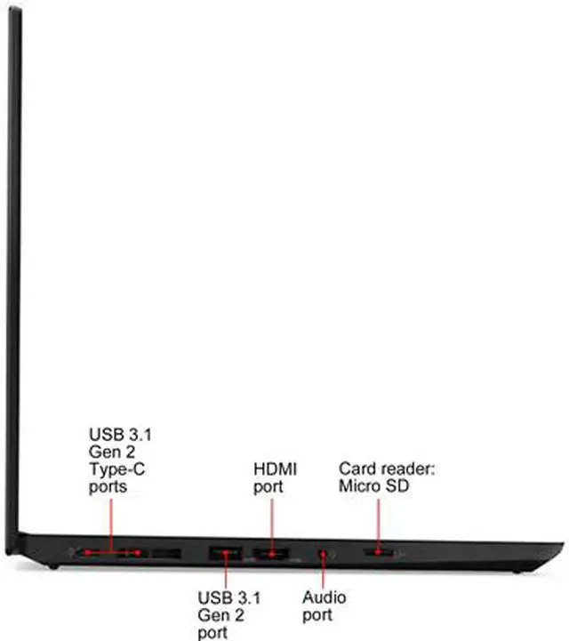 Alt view image 6 of 9 - Lenovo ThinkPad T495 20NJ0000US 14" Notebook - 1920 x 1080 - Ryzen 5 3500U - 8 GB RAM - 256 GB SSD - Glossy Black