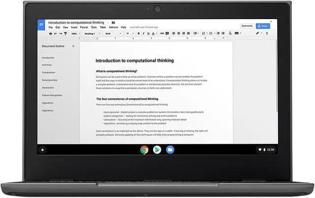 Alt view image 2 of 12 - Lenovo 100e Chromebook 2nd Gen 81QB000AUS Chromebook MTK MT8173C (2.1 GHz) 4 GB Memory 16 GB eMMC 11.6" Chrome OS