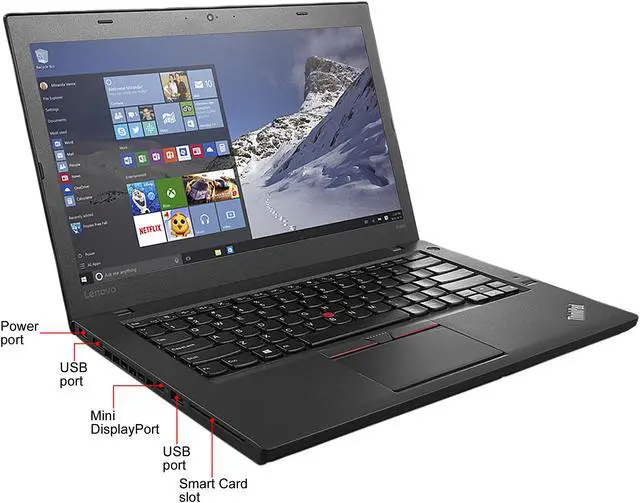 Alt view image 6 of 7 - Lenovo Grade A Laptop ThinkPad Intel Core i5-6300U 16GB Memory 500GB HDD Intel HD Graphics 520 14.0" Non-Touch Screen Windows 10 Home 64-bit Multi-language T460