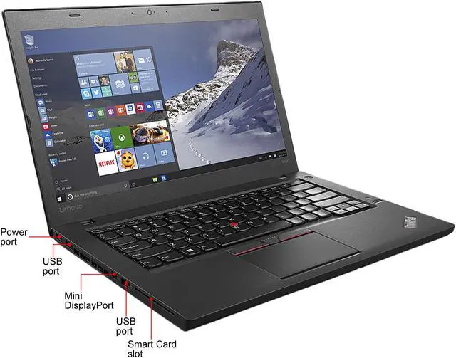 Alt view image 6 of 7 - Lenovo Grade A Laptop ThinkPad Intel Core i5-6300U 8GB Memory 500GB HDD Intel HD Graphics 520 14.0" Non-Touch Screen Windows 10 Home 64-bit Multi-language T460