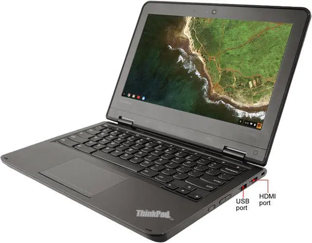 Alt view image 2 of 7 - Lenovo ThinkPad 11e Grade A Chromebook Intel Celeron N3150 (1.60 GHz) 4 GB Memory 16 GB eMMC 11.6" Chrome OS
