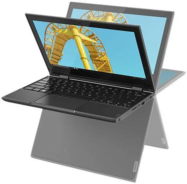 Alt view image 2 of 2 - Lenovo Intel Celeron N4100 4GB Memory 128 GB eMMC 5.1 HDD Intel UHD Graphics 600 11.6" 10-point Multi-touch 1366 x 768 Convertible 2-in-1 Laptop Windows 10 Pro 64 (National Academic License), English 300e
