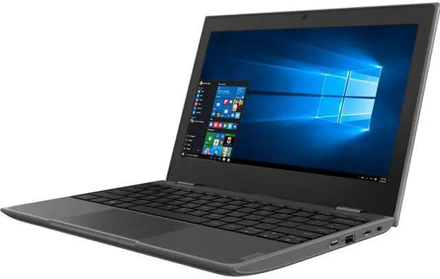 Main image of Lenovo Laptop 100e 81CYX502US Intel Celeron N3350 (1.1 GHz) 4 GB LPDDR4 Memory 128 GB eMMC Intel HD Graphics 500 11.6" Windows 10 Pro 64-bit