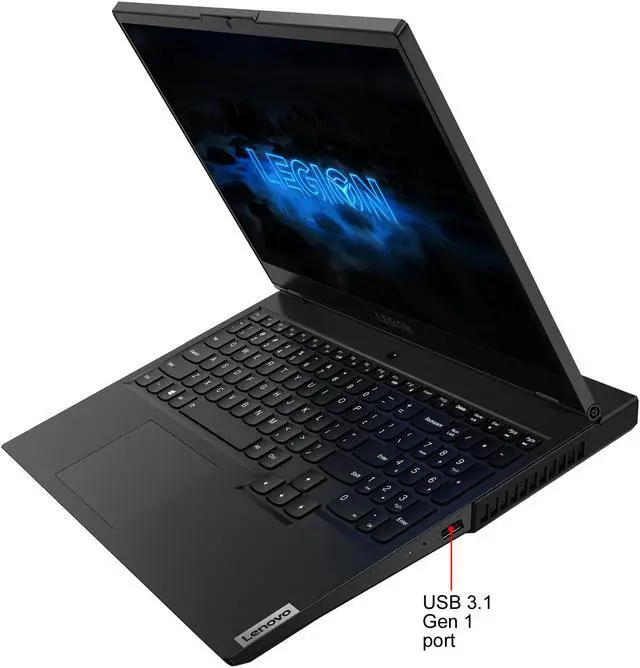 Alt view image 3 of 19 - Lenovo Legion 5 - 15.6" - Intel Core i7-10750H - GeForce GTX 1650 - 8 GB DDR4 - 256 GB SSD - Windows 10 Home - Gaming Laptop (82AU0013US)