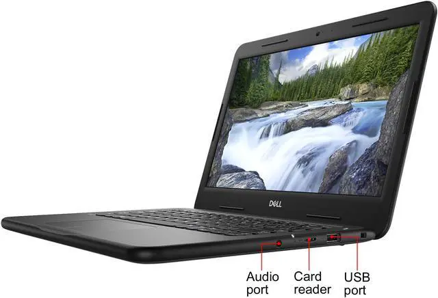 Alt view image 11 of 11 - Dell Latitude 3000 3300 13.3" LCD Notebook - Intel Core i3 i3-7020U 2.30 GHz - 4 GB DDR4 SDRAM - 128 GB SSD - Windows 10 Pro 64-bit (English/French/Spanish) - 1366 x 768 - Black