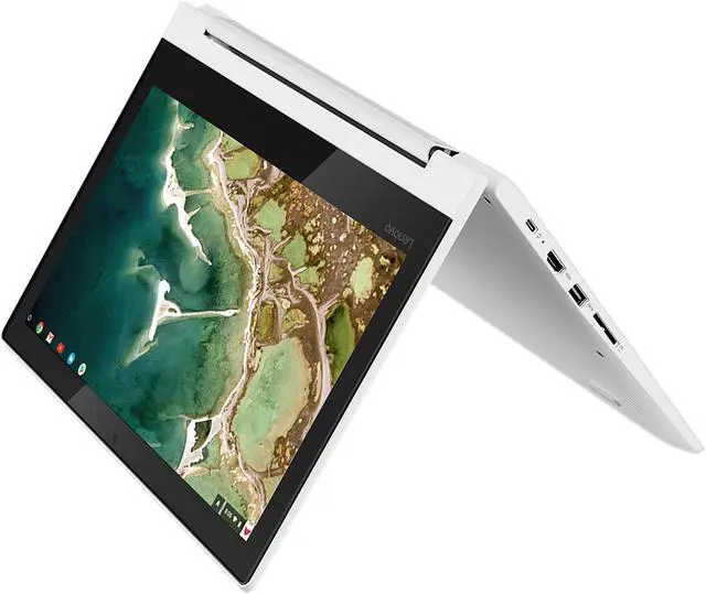 Alt view image 5 of 20 - Lenovo C330 Flip Chromebook MediaTek MTK MT8173C 2.10 GHz 4 GB Memory 64 GB eMMC PowerVR GX6250 11.6" Chrome OS Thin and Light Touchscreen Laptop 81HY0000US