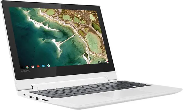 Alt view image 3 of 20 - Lenovo C330 Flip Chromebook MediaTek MTK MT8173C 2.10 GHz 4 GB Memory 64 GB eMMC PowerVR GX6250 11.6" Chrome OS Thin and Light Touchscreen Laptop 81HY0000US