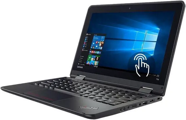 Main image of Lenovo ThinkPad Yoga 11E-G3 Intel Celeron N3450 X4 1.10GHz 4GB 128GB, Black (Certified Refurbished)