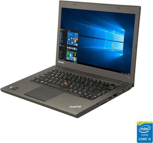 Main image of Lenovo Grade A Laptop ThinkPad Intel Core i5-4300U 8GB Memory 500GB HDD 14.0" Non-Touch Screen Windows 10 Pro 64-Bit T440