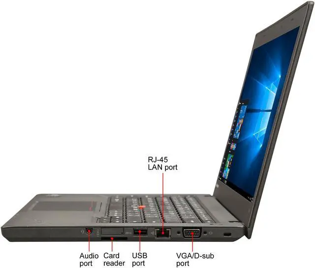 Alt view image 2 of 8 - Lenovo Grade A Laptop ThinkPad Intel Core i5-4300U 8GB Memory 500GB HDD 14.0" Non-Touch Screen Windows 10 Pro 64-Bit T440