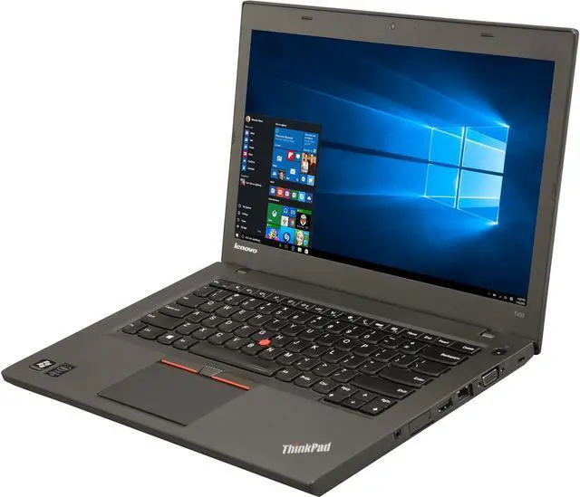 Alt view image 4 of 11 - Lenovo Grade B Laptop Lenovo T450 Intel Core i5-5300U 8GB Memory 240 GB SSD 14.0" Non-Touch Screen Windows 10 Pro 64-bit T450