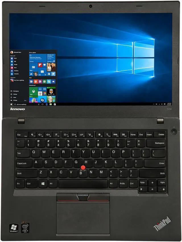 Alt view image 9 of 11 - Lenovo Grade B Laptop Lenovo T450 Intel Core i5-5300U 8GB Memory 240 GB SSD 14.0" Non-Touch Screen Windows 10 Pro 64-bit T450