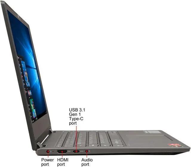 Alt view image 6 of 9 - Lenovo Flex-14API AMD Ryzen 7 3700U 8GB Memory 256 GB SSD AMD Radeon RX Vega 10 14.0" 10-point Multi-touch 1920 x 1080 Convertible 2-in-1 Laptop Windows 10 Home 64-bit 81SS0002US