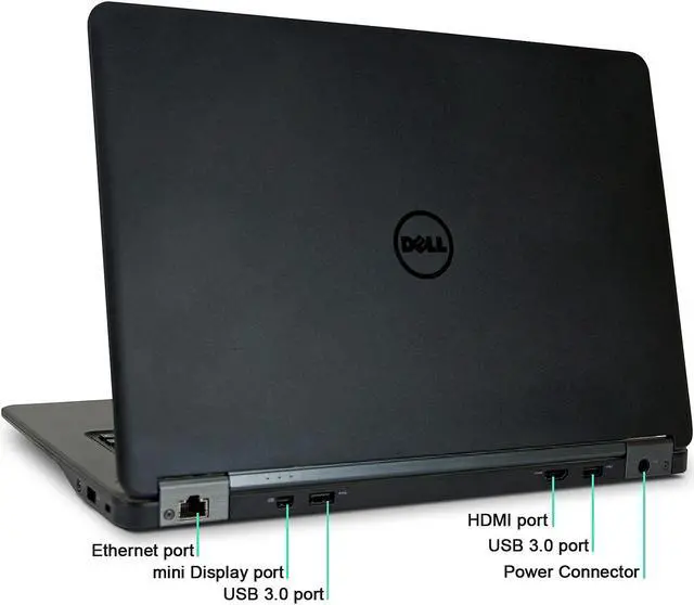Alt view image 4 of 4 - DELL Latitude E7450 Laptop Intel Core i5 5th Gen 5300U (2.30 GHz) 8 GB Memory 256 GB SSD 14.0" Windows 10 Pro 64-bit Grade A