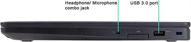 Alt view image 3 of 5 - DELL Latitude E5470 Laptop Intel Core i5 6th Gen 6300U (2.40 GHz) 8 GB Memory 256 GB SSD 14.0" Windows 10 Pro 64-bit Grade A