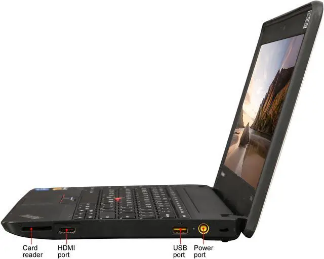 Alt view image 2 of 8 - Lenovo ThinkPad Grade C Chromebook Intel Celeron 1007U 4GB Memory 16 GB SSD 11.6" Non-Touch Screen Chrome OS X131e