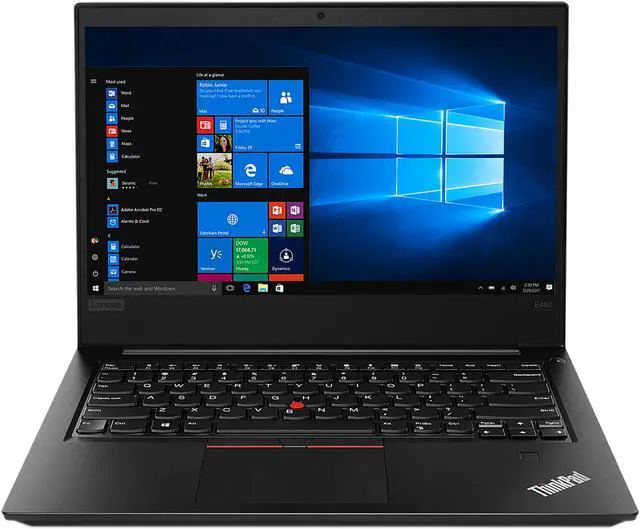 Alt view image 2 of 14 - Lenovo Laptop ThinkPad Intel Core i5-8250U 8GB Memory 256 GB SSD Intel UHD Graphics 620 14.0" Non-Touch Screen Windows 10 Pro 64-Bit E480 (20KN003XUS)