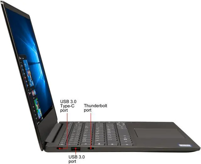 Alt view image 4 of 8 - Lenovo Laptop IdeaPad 720S Intel Core i7-8550U 8GB Memory 1 TB SSD Intel UHD Graphics 620 13.3" Non-Touch Screen Windows 10 Pro 64-Bit 81BV008KUS