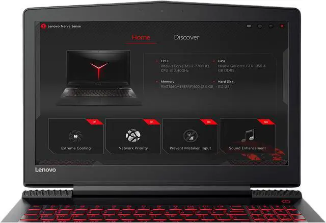 Alt view image 11 of 18 - Lenovo Y520 80YY0090US 15.6'' FHD GTX 1060 6 GB VRAM i7-7700HQ 8 GB Memory 1 TB HDD Windows 10 Home Gaming Laptop