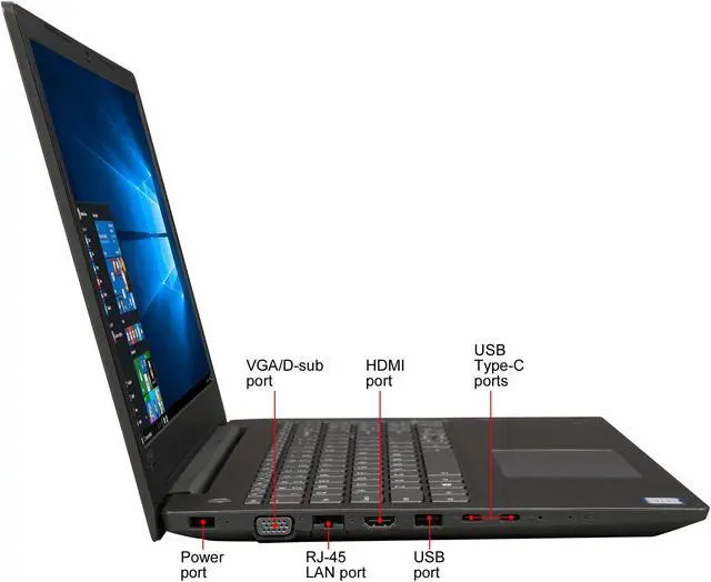 Alt view image 4 of 8 - Lenovo Laptop V330 (81AX00H6US) Intel Core i5 7th Gen 7200U (2.50 GHz) 8 GB Memory 1 TB HDD Intel HD Graphics 620 15.6" Windows 10 Pro 64-Bit