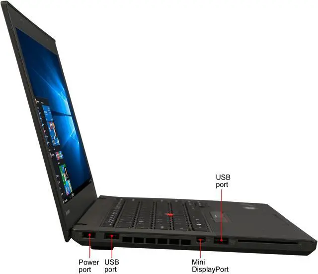 Alt view image 4 of 8 - Lenovo ThinkPad T450 Laptop Intel Core i5 5th Gen 5300U (2.30 GHz) 8 GB Memory 500 GB HDD 14.0" Windows 10 Pro 64-bit Grade A