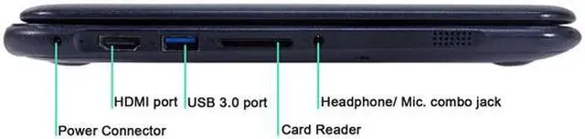 Alt view image 2 of 11 - Lenovo A Grade Chromebook Intel Celeron N2840 4GB Memory 16 GB SSD 11.6" Chrome OS N21