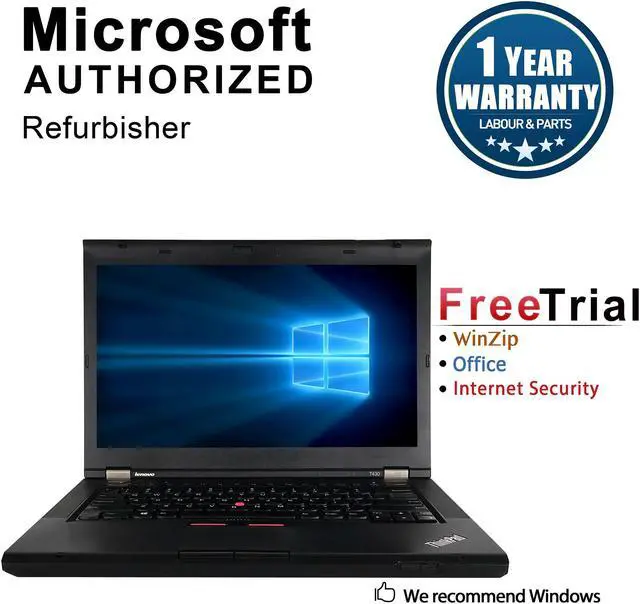 Main image of Refurbished Lenovo ThinkPad T430 14.0" Intel Core i5-2520M 2.5GHz 8GB DDR3 120GB SSD DVD Windows 10 Professional 64 Bits 1 Year Warranty