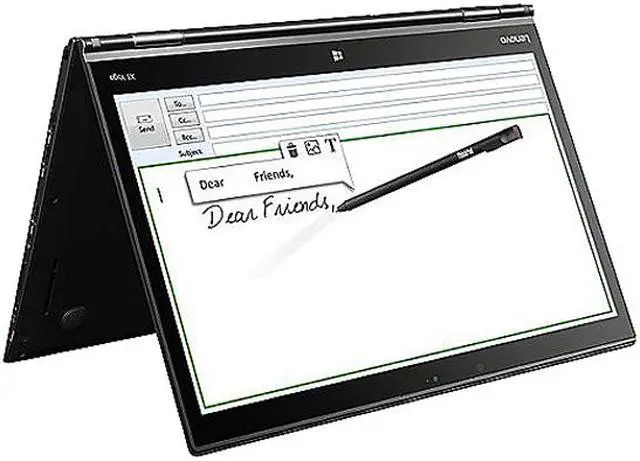 Alt view image 2 of 5 - Lenovo ThinkPad X1 Yoga 20JD000QUS 14" Touchscreen LCD 2 in 1 Ultrabook - Intel Core i7 (7th Gen) i7-7600U Dual-core (2 Core) 2.80 GHz - 8 GB LPDDR3 - 256 GB SSD - Windows 10 Pro 64-bit (English) - 1920 x 1080 - In-plane Switching (IPS) ...