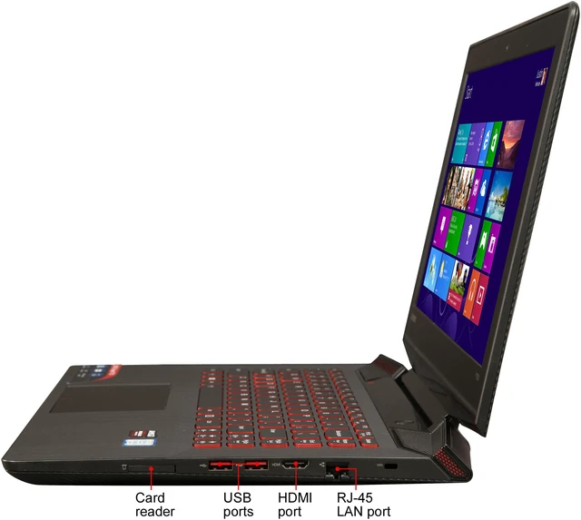 Alt view image 2 of 8 - Lenovo Y700-14ISK - 14.0" FHD - Intel Core i5-6300HQ - AMD Radeon R9 M375 - 8GB Memory - - Windows 10 Home 64-Bit ()