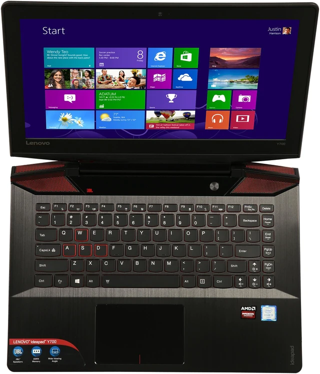 Alt view image 6 of 8 - Lenovo Y700-14ISK - 14.0" FHD - Intel Core i5-6300HQ - AMD Radeon R9 M375 - 8GB Memory - - Windows 10 Home 64-Bit ()