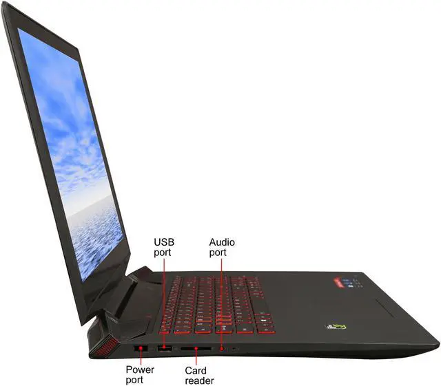 Alt view image 4 of 8 - Lenovo Y700-17ISK - 17.3" NVIDIA GeForce GTX 960M - Intel Core i7-6700HQ - 16GB Memory - - Windows 10 Home 64-Bit - Gaming Laptop - (80K00003US )
