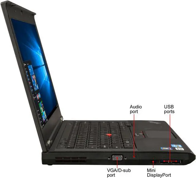 Alt view image 4 of 8 - Lenovo Grade B Laptop 4GB Memory 180 GB SSD 14.0" Windows 10 Pro 64-Bit T430