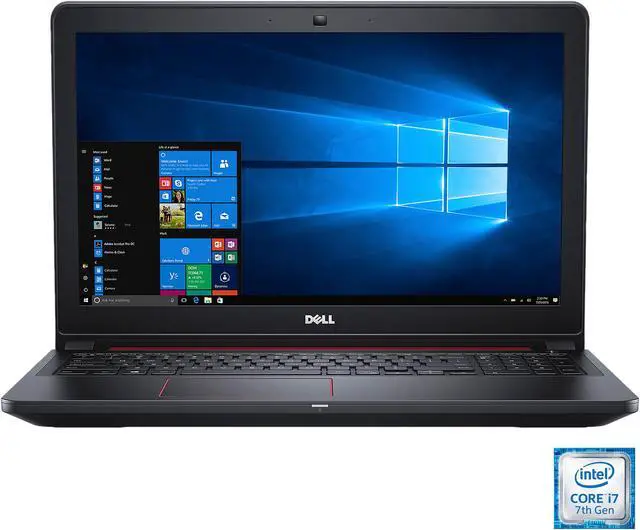 Main image of DELL Inspiron 15 - 15.6" GeForce GTX 1050 - Intel Core i7-7700HQ  - 16GB Memory - 512 GB PCIe SSD - Windows 10 Home 64-Bit - Gaming Laptop - (i5577-7342BLK )