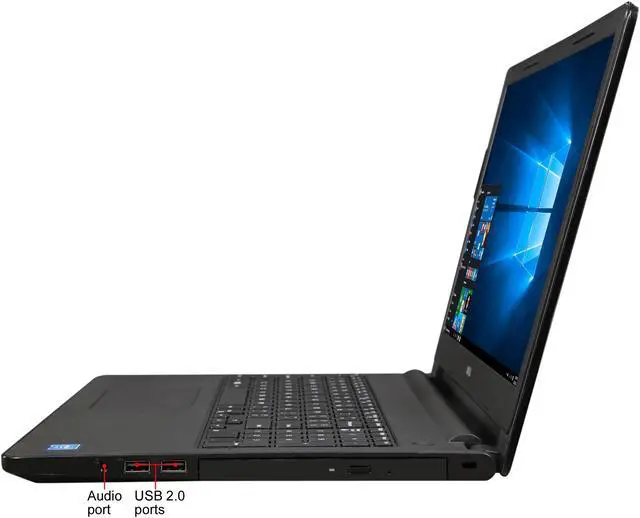 Alt view image 2 of 8 - DELL Laptop Inspiron Intel Celeron N3060 4GB Memory 500GB HDD Intel HD Graphics 400 15.6" Non-Touch Screen Windows 10 Home 64-Bit I3552-C137BLK