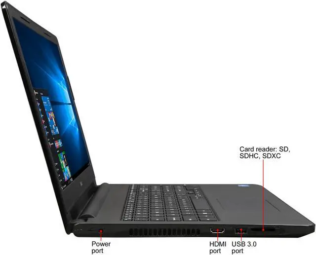 Alt view image 4 of 8 - DELL Laptop Inspiron Intel Celeron N3060 4GB Memory 500GB HDD Intel HD Graphics 400 15.6" Non-Touch Screen Windows 10 Home 64-Bit I3552-C137BLK